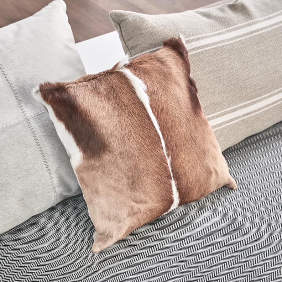 Genuine Springbok Cushion - Natural with Tassel